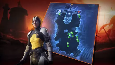 Интерактивная карта аванпоста Тарсис в Destiny 2