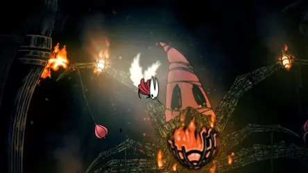 Местоположение фонаря Wispfire в игре Silksong (Босс Отец Пламени)