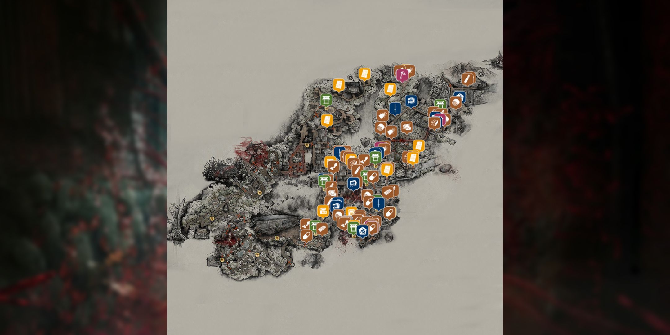 Интерактивная карта Ebisugaoka в игре Silent Hill f